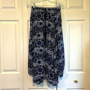 🍋 Hollister Blue and White Long Boho Skirt - XS